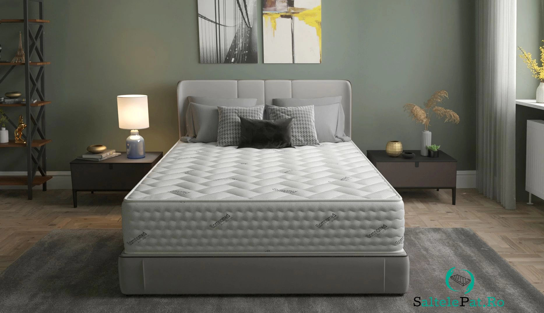 Saltea cu arcuri Pocket Somnomed Comfort Fit HoReCa 180x200, înălțime 30 cm, spumă cu memorie, husa tratament antifungic, fermitate mediu-tare la 1,872.87 lei ron