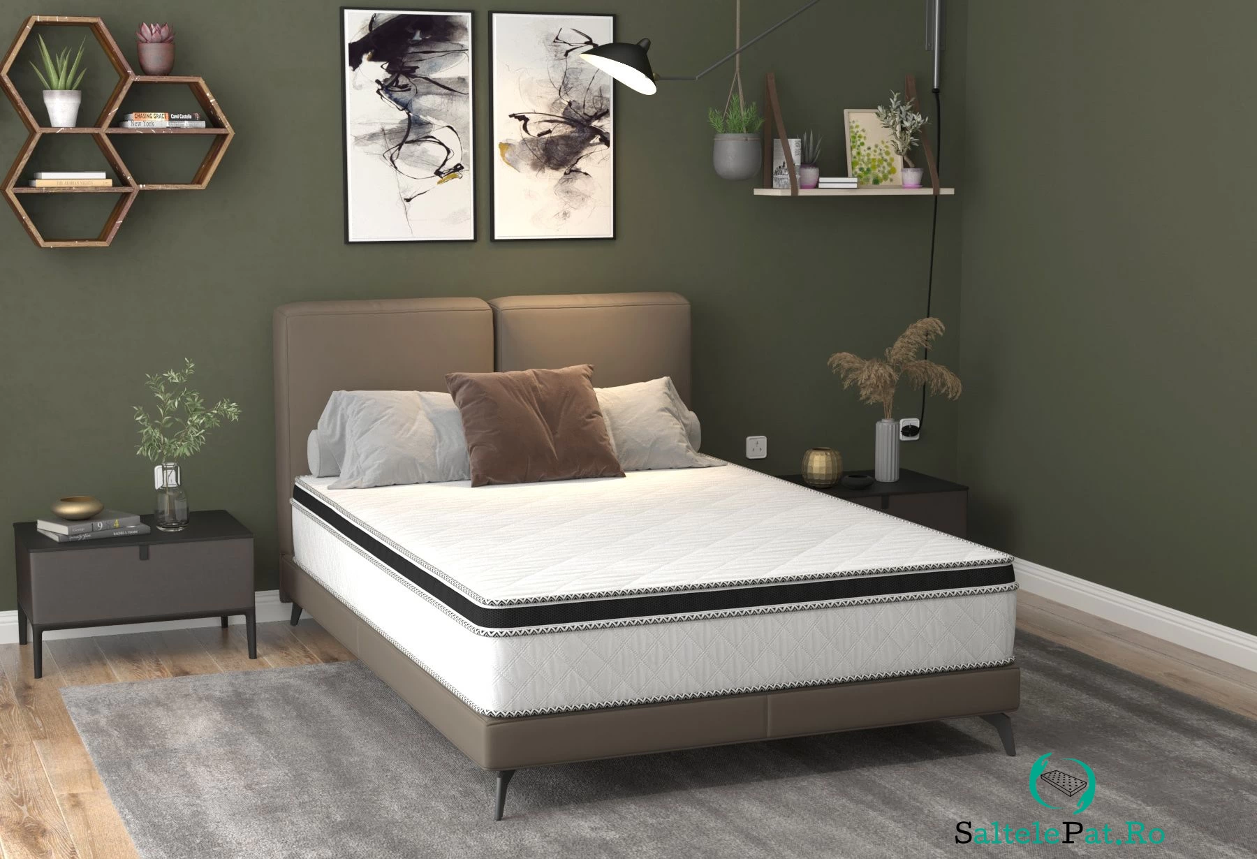 Saltea cu arcuri SomnART FERMO 160x200, înălțime 30 cm, superortopedica, husă matlasată, duritate extra ferma la 1,263.62 lei ron