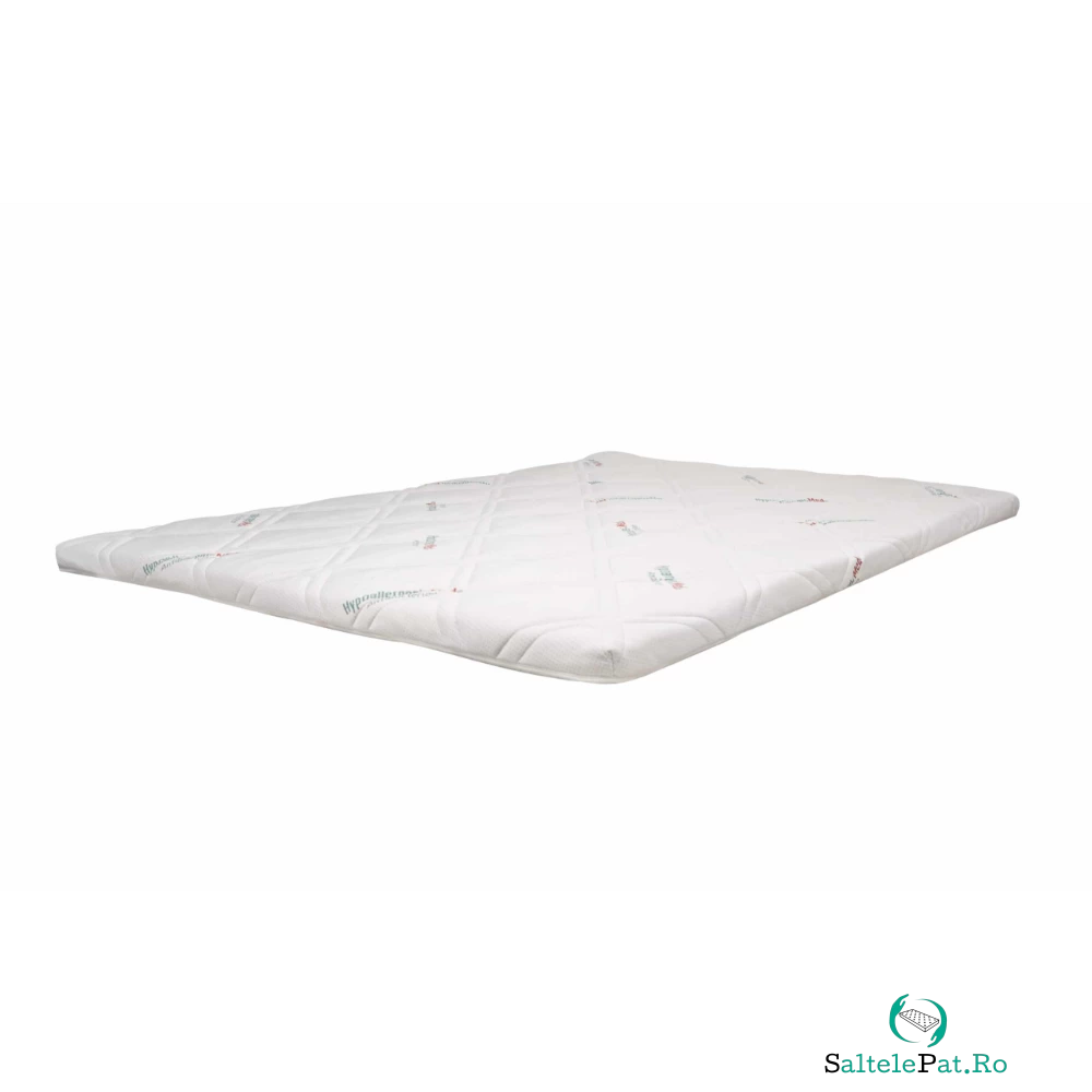 Topper saltea 140 x 200 x 5 cm Minet Hypoallergenic Med, ortopedic, antialergenic, husa lavabila