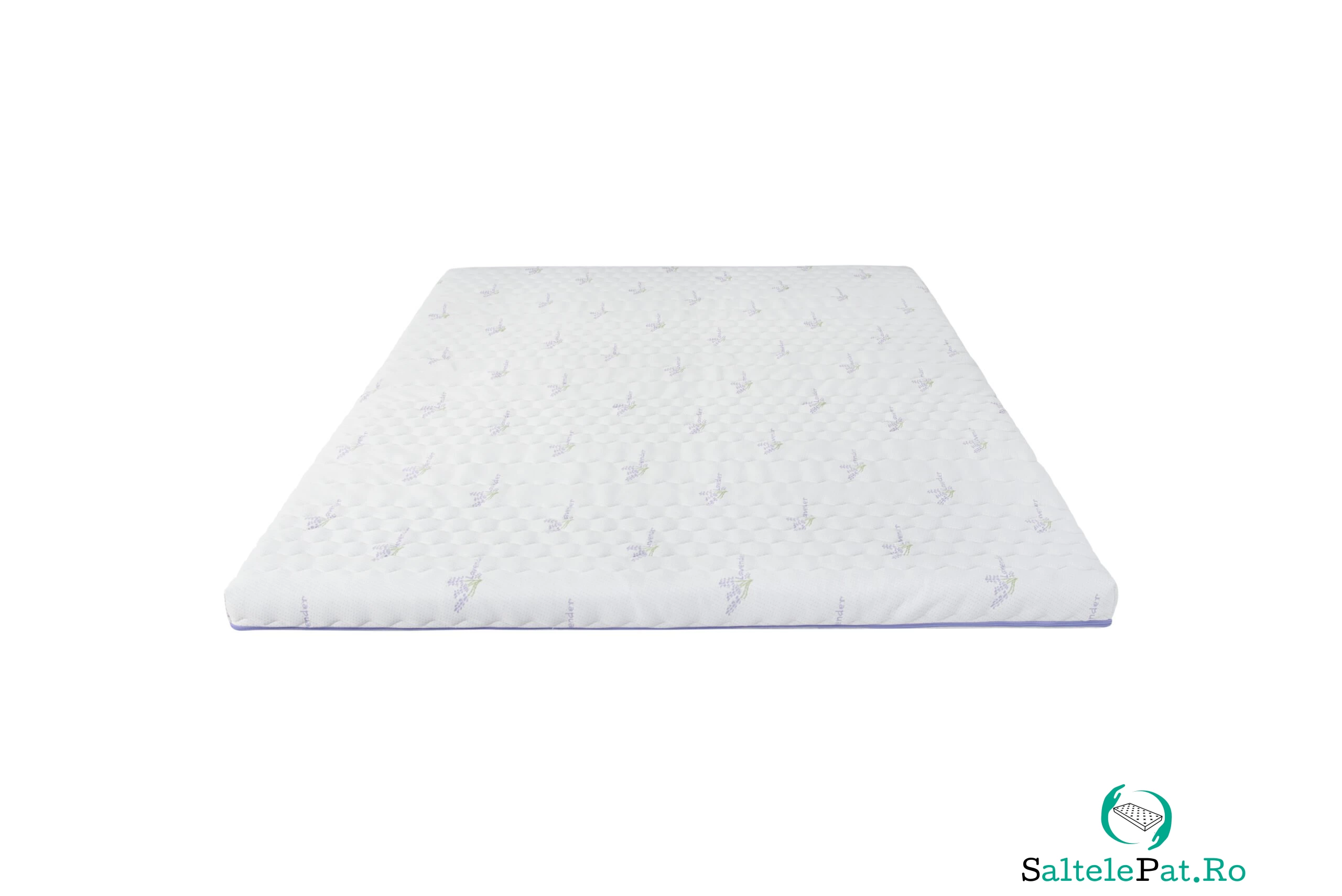 Topper cu spuma poliuretanica Superconfort Lavant 7 Zone 160x200, husa detasabila si lavabila, tratament lavanda, fermitate medie