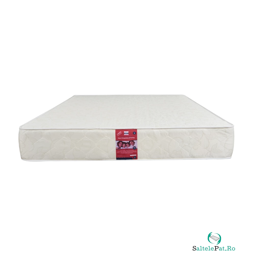 Saltea superortopedica Letto Plus, arcuri Bonell, material Jaquard, alb, 200 x 24 x 160 cm