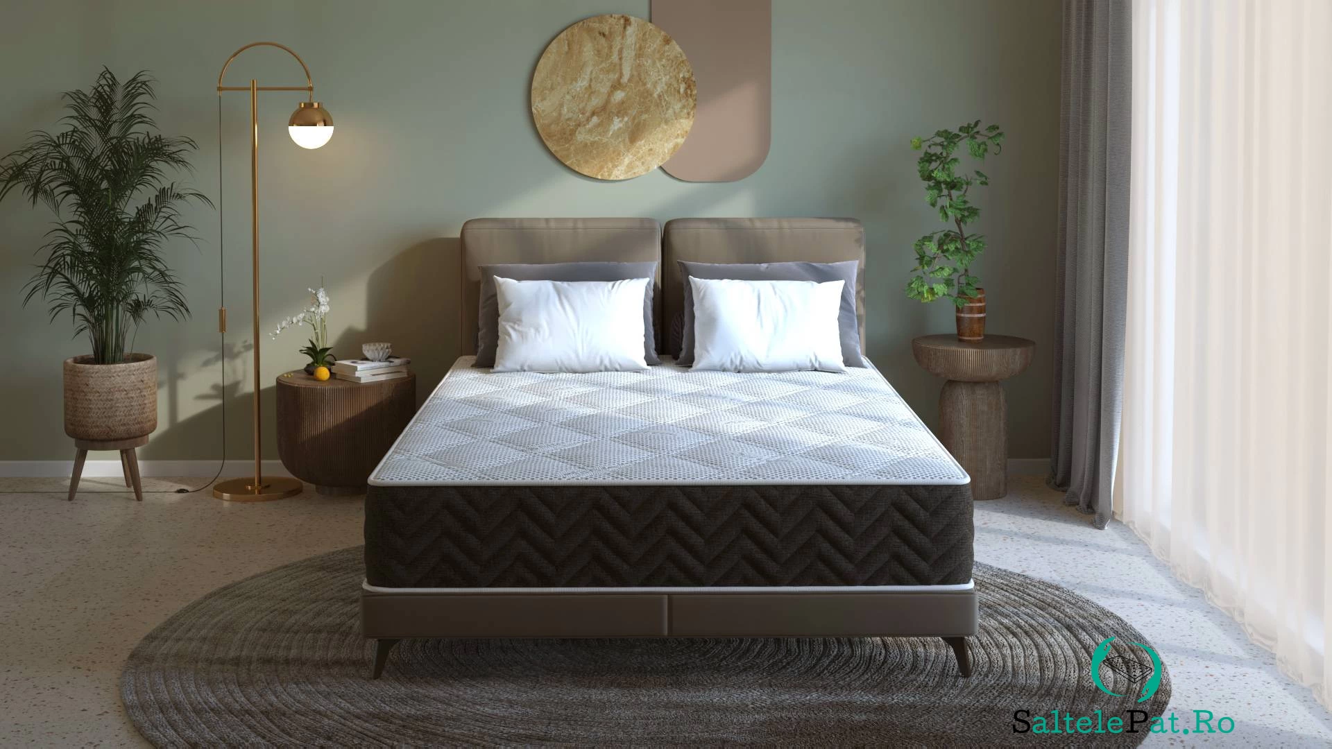 Saltea cu arcuri Pocket Somnart 2Face Confort 180x200, inaltime 22 cm, husa nedetasabila, manere, fermitate medie la 1,124.70 lei ron